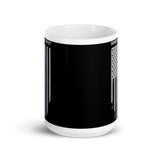 Thin Blue Line Honor & Respect White glossy mug