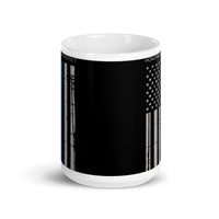 Thin Blue Line (Honor Serve Protect) White glossy mug