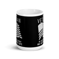 I am a Veteran White glossy mug