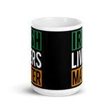 Irish Livers Matter White glossy mug