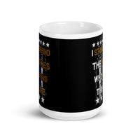 I Stand Behind the Heroes (Thin Blue Line) White glossy mug