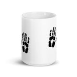 Handprints White glossy mug