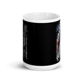 Liberty and Justice White glossy mug