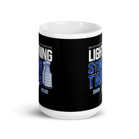 Lightning Strikes Twice White glossy mug