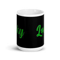 Lucky White glossy mug