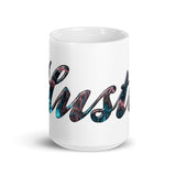 Hustle White glossy mug