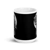 Jet Fighter Boombox White glossy mug