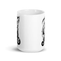 Biker Reaper White glossy mug