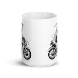 Motorcycle Reaper White glossy mug