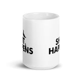 Sh*t Happens White glossy mug