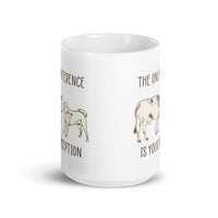 The Only Difference is Your Perception White glossy mug