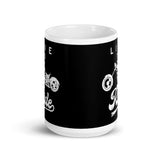 Live to Ride White glossy mug