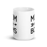 Mom of Boys White glossy mug