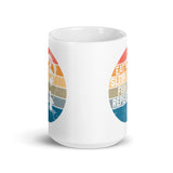 Eat Sleep Fish Repeat White glossy mug