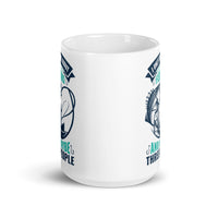 I Only Care About Fishing White glossy mug