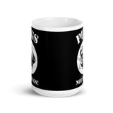 Pugs Not Drugs White glossy mug