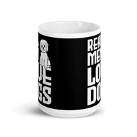 Real Men Love Dogs White glossy mug