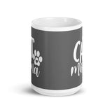 Cat Mama White glossy mug