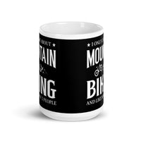 Mountain Biking White glossy mug