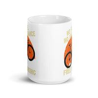 No Fuel No Insurance White glossy mug