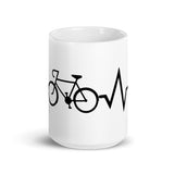 Bike Rythm White glossy mug