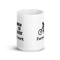 Born to Ride White glossy mug