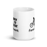 Born to Ride White glossy mug