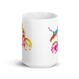 Bike Cat White glossy mug