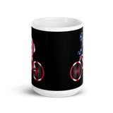 American Biker White glossy mug