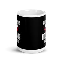 Horror Movie Addict White glossy mug