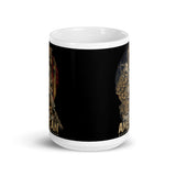 Proud to be an American Soldier White glossy mug