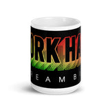 Work Hard Dream Big White glossy mug