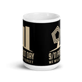 Never Forget 9/11 Patriot Day White glossy mug