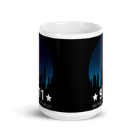 9/11 We Will Never Forget White glossy mug