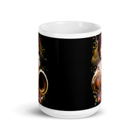 Steampunk Girl White glossy mug