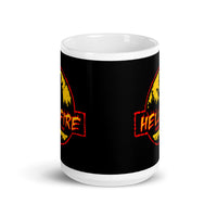 Hellfire White glossy mug