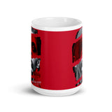 Noir (Red) White glossy mug