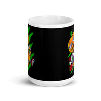 Pumpkin Skater White glossy mug