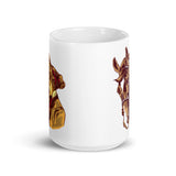 Cowgirl White glossy mug