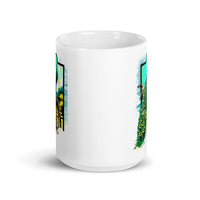 Peacock White glossy mug