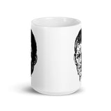 Zombie Head White glossy mug