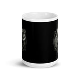 Skull Snake White glossy mug