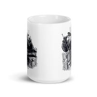 The King White glossy mug