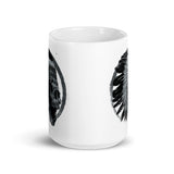 Native American Skull White glossy mug