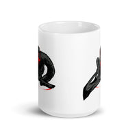 Bird Skull White glossy mug