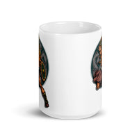 Viking Warrior White glossy mug