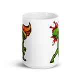 Brush Fighter White glossy mug