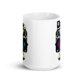 Calabera 6 White glossy mug