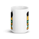 Calabera 7 White glossy mug