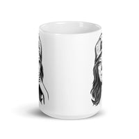 Calabera 9 White glossy mug